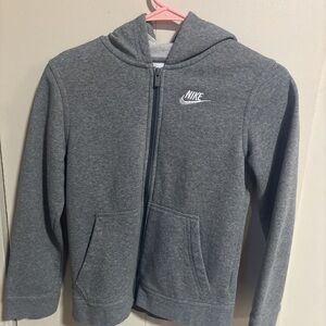 Nike Gray Zip-Up Hoodie Sweatshirt